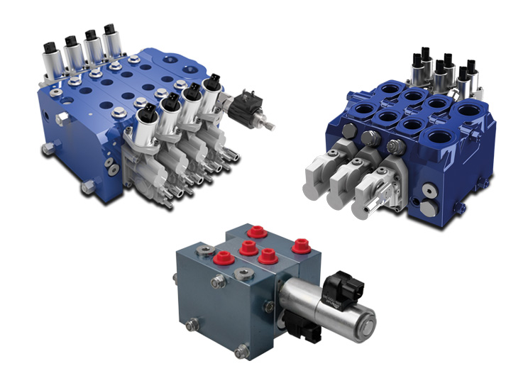 three different load sensing valves